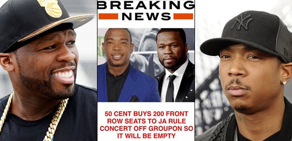 50 Cent Buys 1st 200 Seats of Ja Rule Concert, Ja Rule Responds