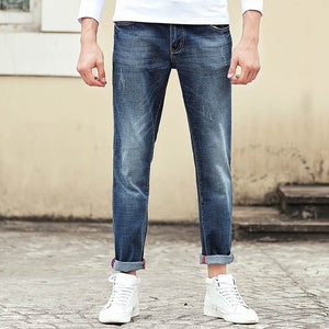 Pioneer Camp Jeans men brand clothing high quality Slim male Casual Pants Quality Cotton Denim trousers For Men 655122