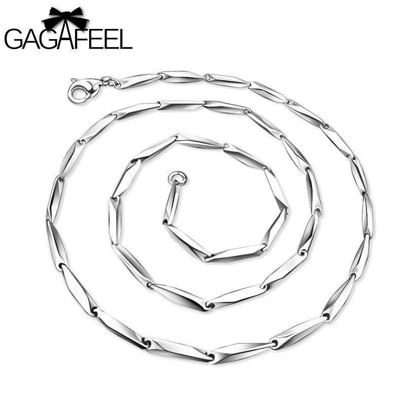 GAGAFEEL Anti-allergic Chain Necklace For Men Jewelry Fit Pendant Necklaces Not Lose Color 2/3/4MM Shinning Link Chains Newest