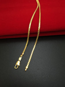 Super deal !  gold color necklaces chain 2mm gold chain men jewelry vacuum plated 60cm new fashion jewelry high quality B067