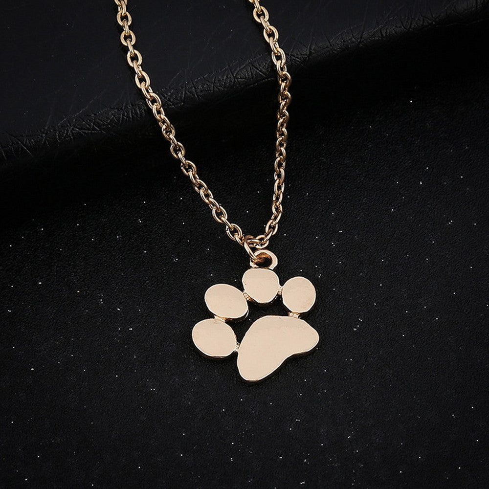 Dog paws small pendant clavicle necklace Women girl Necklace Jewelry Statement Pendant Charm Chain Choker wholesale #py30