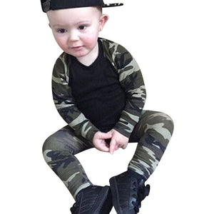 0-24M Autumn Spring Newborn Kids Camouflage set Baby Boys Long Sleeve Clothes T-shirt Tops + Pants Outfit Set