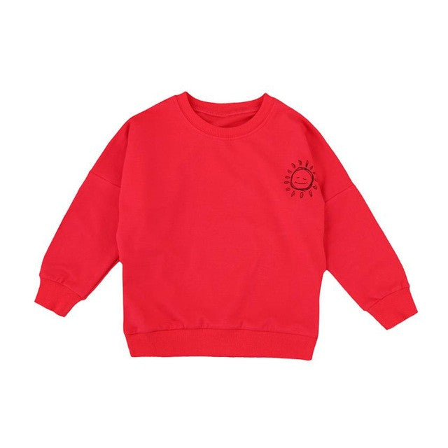 Baby Girl Sweatshirts Long Sleeve Sun Print Cotton Girls T-shirts 2017 Fashion Autumn Children Tops Clothes