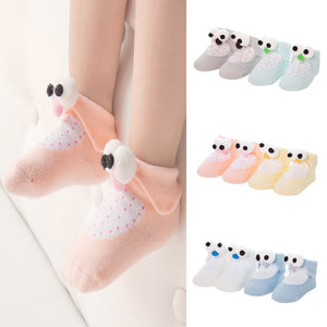 2 pairs Baby Socks Infant Newborns Girls Boys 2017 Cartoon Cute Penguin Cotton Socks for Baby