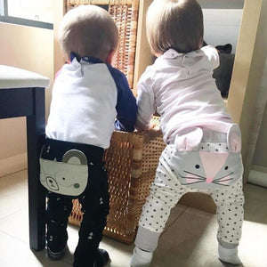 Cute Baby Harem Pants Kids Boys Girls Leggings Pants Elastic Waist Design Casual Animal Harem Pants Toddler Sport Loose Trousers