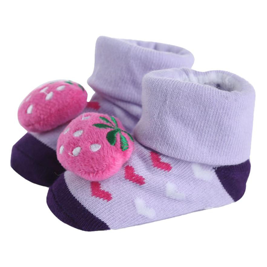 1Pair Newborn Baby Anti-slip Socks Lovely and Charming animal design Cotton Boots