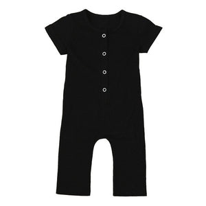 2017 NEW Newborn Infant Kids Baby Boy Girls Cotton Button Short Sleeve Bodysuit Jumpsuit Playsuits Clothes Set Outfits 0-24M