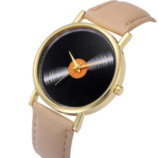 2016 New Fashion watches women Women Faux Leather Analog Quartz Wrist Watch  relojes mujer woman watch dames horloges #719