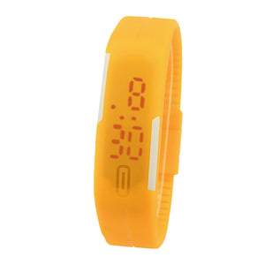 New Ultra Thin Men Girl Sports Silicone Digital LED Sports Wrist Watch