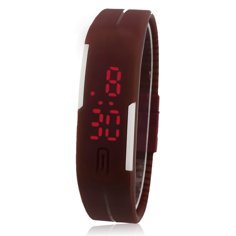 New Ultra Thin Men Girl Sports Silicone Digital LED Sports Wrist Watch