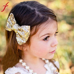 JECKSION Diademas 2017 New  Sequin Barrettes Cute  Girl Big Bow Hair Accessories for  shipping #LSW