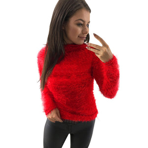 Women Ladies Tops Warm Long Sleeve Sweatshirt Jumper Pullover Tops Blouse