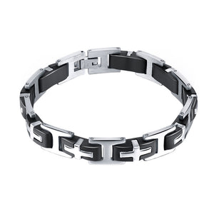 New Style Stainless Steel Bracelet for Men Cross Design Link Chain Men and Women Matching Jewelry Wristband Bracelet Link