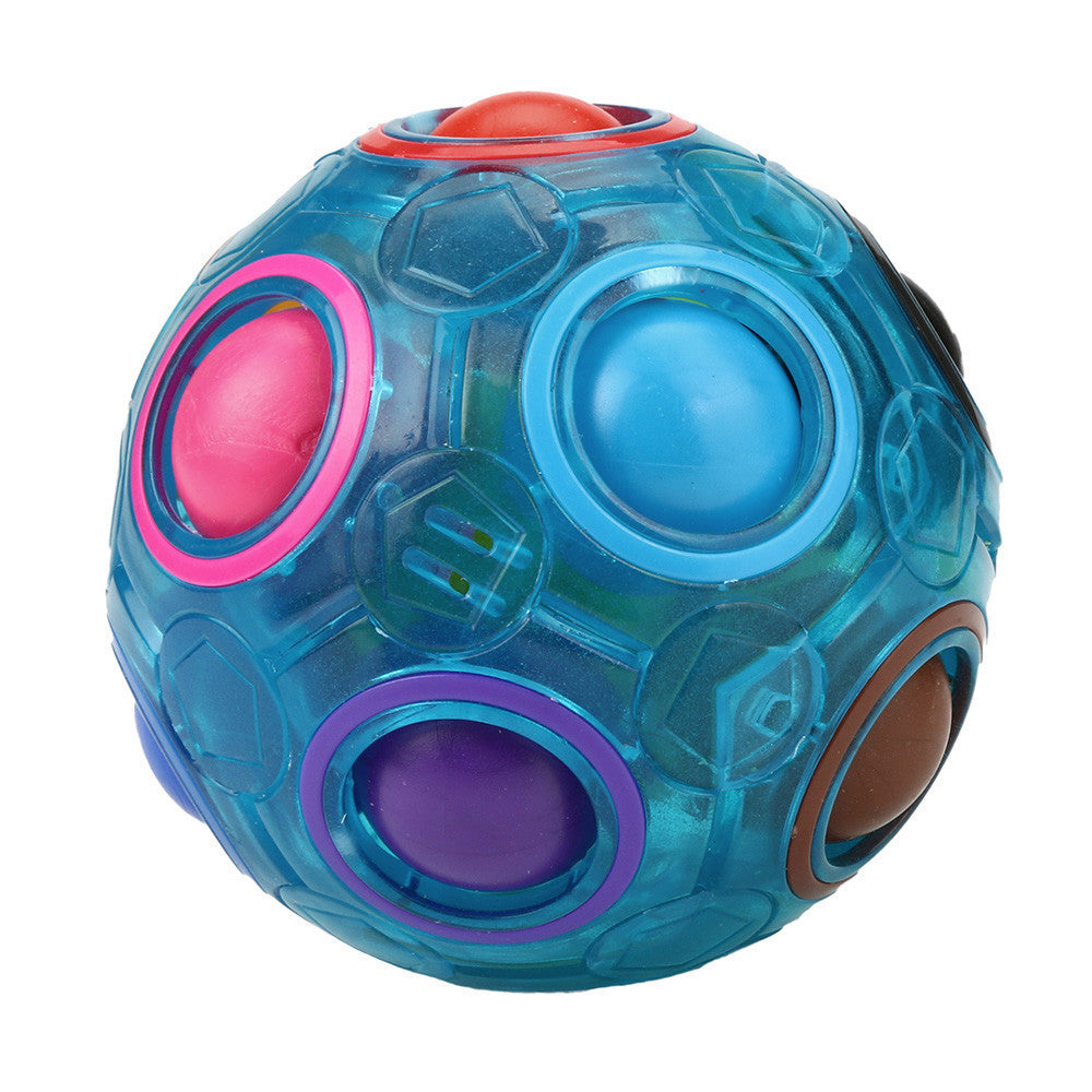 Luminous Stress Reliever Magic Rainbow Ball Fun Cube Fidget Puzzle Education Toy