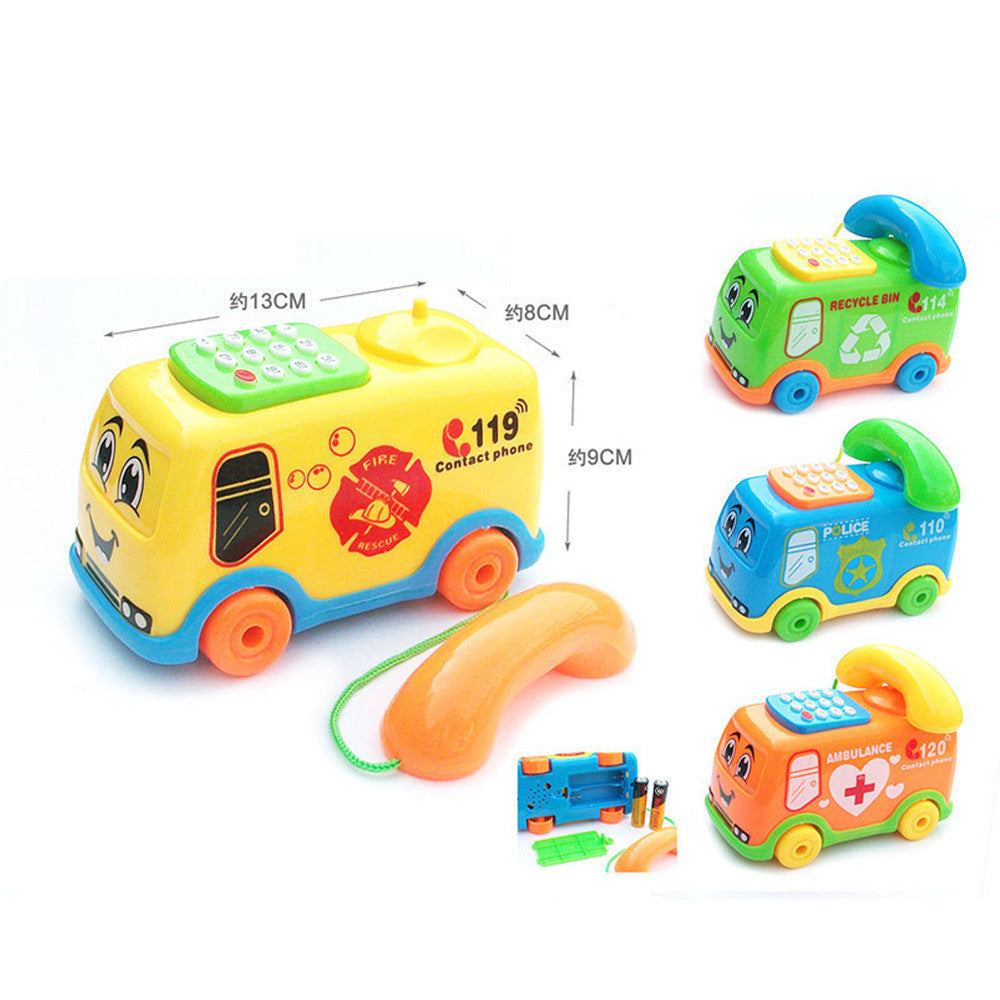 2017 Baby Toys Music Cartoon Bus Phone Educational Developmental Kids Toy Gift