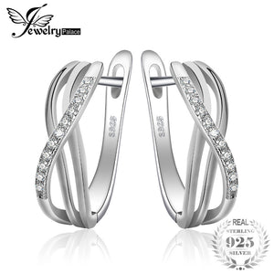 Jewelrypalace Infinity Love Earrings 925 Sterling Silver Bridal Jewelry Birthday Present For Girlfriend Fine Fashion Gift